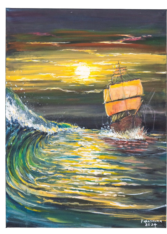 The Ship and Wave( O Navio e a Onda) 90x 65 cm